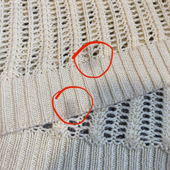 Tularosa Pullover Knit V-neck Sweater 3/4 Sleeve Oversized Top Size Small - Picture 7 of 7